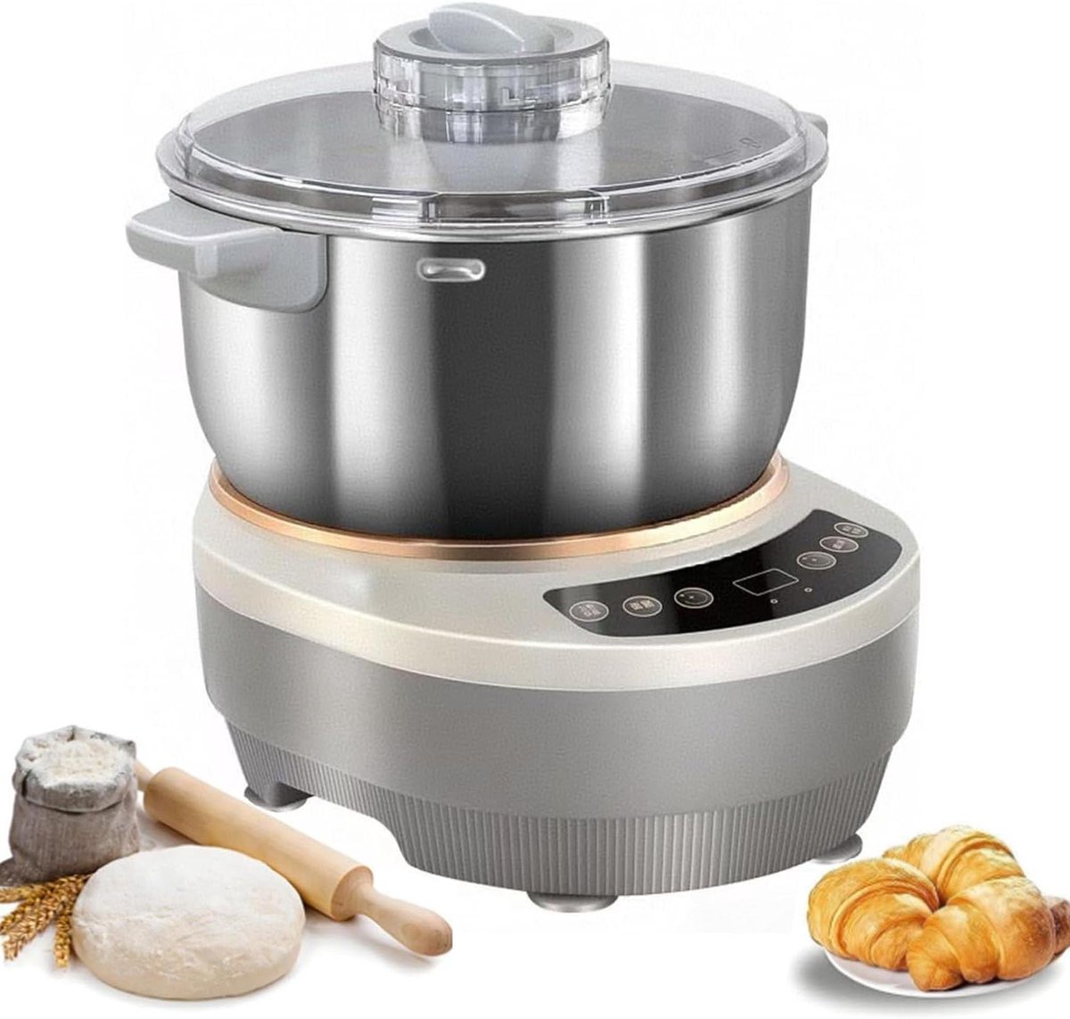 Deegmachine Fermentatie - Deegmixer Keuken - Zelf Brood Maken - Intelligente Programma's - 7L Capaciteit - Zilver