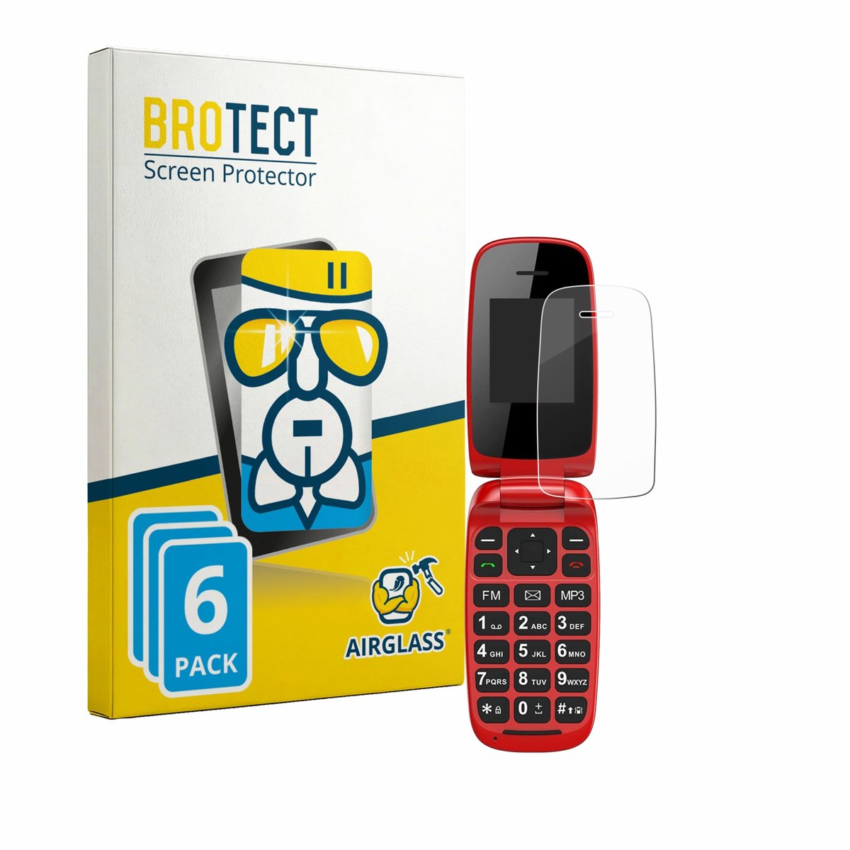 Screenprotector 6 Stuks voor Chakeyake R341 Beschermglas transparant