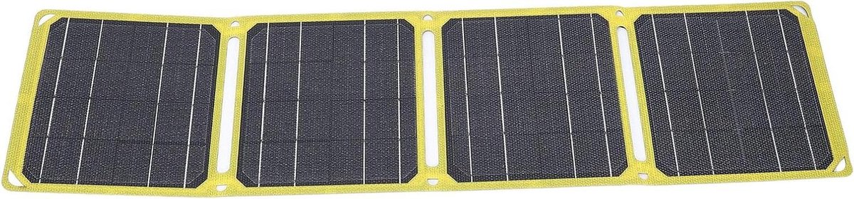 Portable Solar Panel, Silicone Waterproof USB Type C DC Portable Solar Charing Panel with Voltage Regulator Solar Panel with 40W Foldable ETFE Monocrystalline Solar