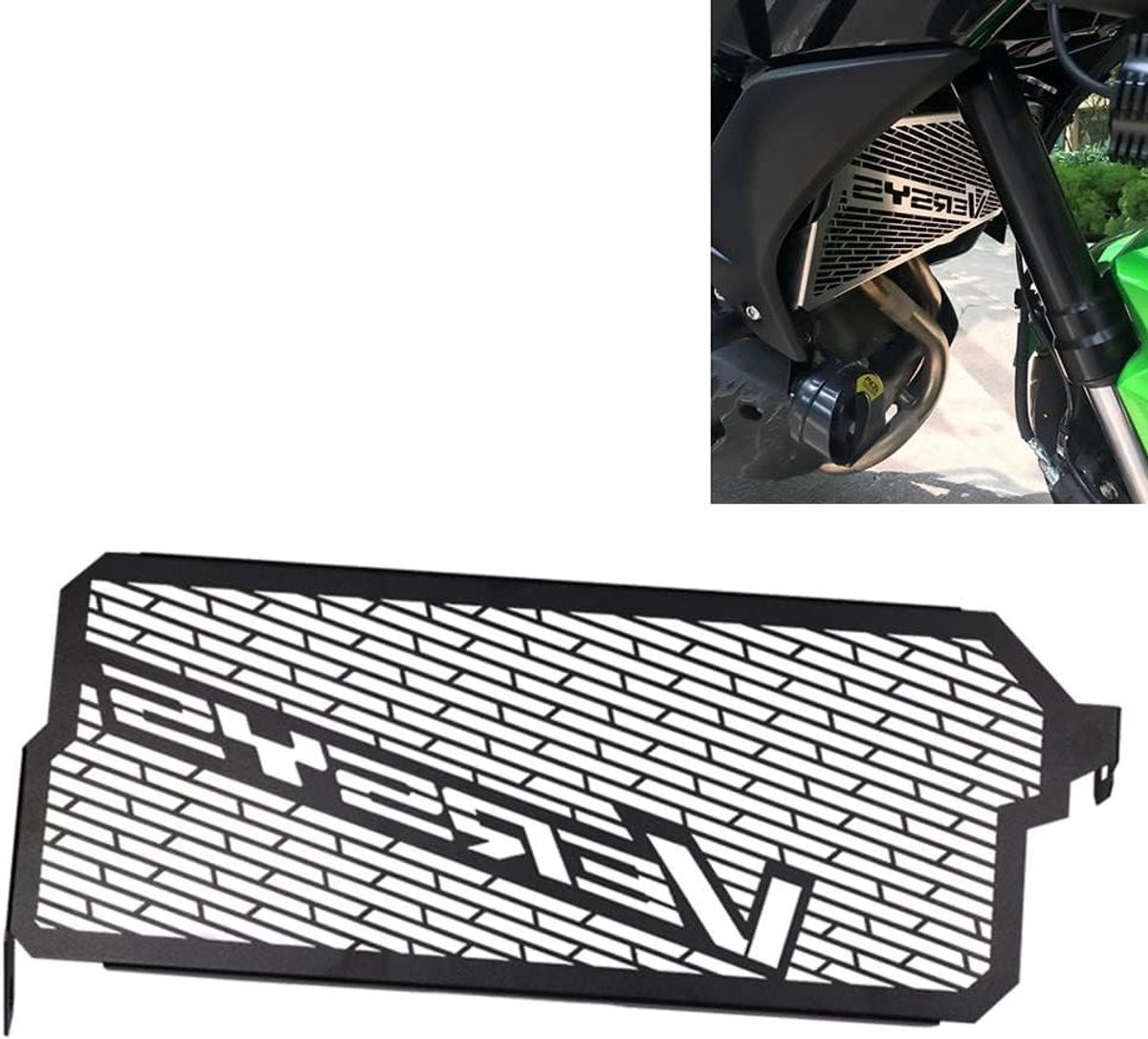 Radiatorbeschermer Motor - Grille Cover - Motor Beschermen - Roestvrij Staal - 47 cm - Zwart Zilver