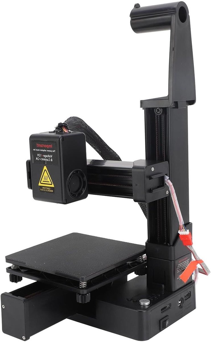 3D Printer - Mini Printer - Huisprojecten Maken - Beginnersvriendelijk Plug-and-Play - 100x100x100mm - Zwart