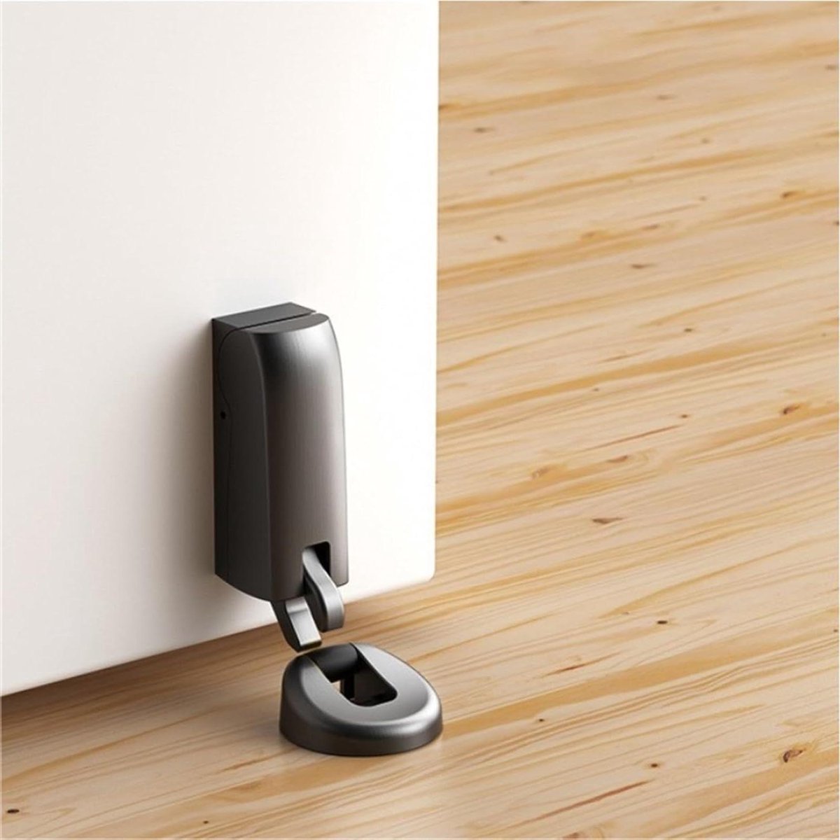 deurblok Deurstoppers, 1 verpakking Zachte deurstoppers for wand- en vloermontage Houd de deuren open Hydraulische stop Langzame deurstop magnetische(Grey)