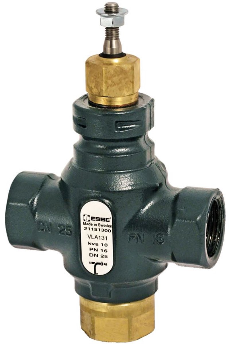 ESBE 3-weg lineaire klep VLA131, DN32, Kvs16, Rp1.1/4", 21151400