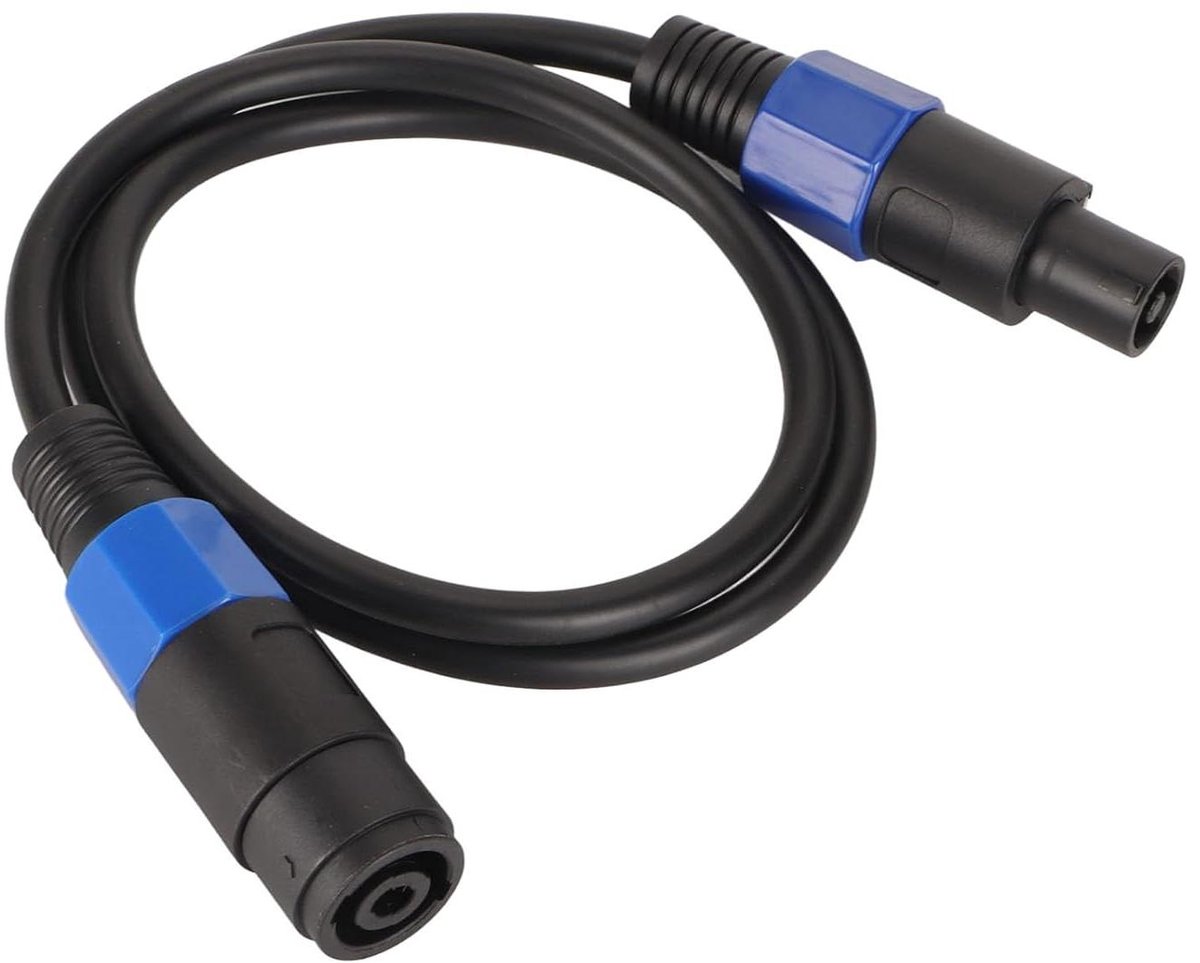 Luidsprekerkabel - Audiokabel - Muziek Afspelen - Vergrendelingsmechanisme - 1 meter - Zwart