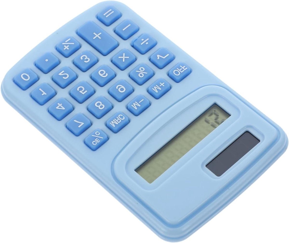 Elektronische Rekenmachine - Zakrekenmachine Tafelmodel - Basis Berekeningen - Compact en Lichtgewicht - 10 x 6.5 cm - Hemelsblauw