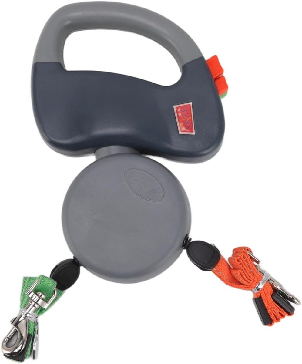 Dubbele Hondenriem met Retractable Functie voor 2 Honden, 3 Meter, Reflecterend en Scheurbestendig Touw