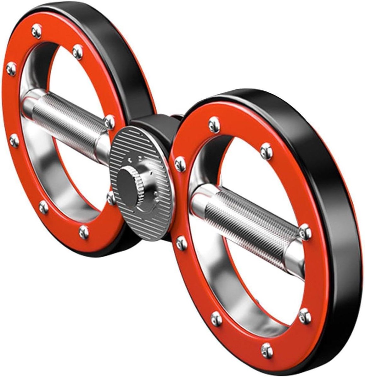 Armtrainer Krachttraining - Armrotator Onderarmtrainer - Bovenlichaam Trainen - 360 Graden Draaibaar - 37 cm x 16 cm - Rood