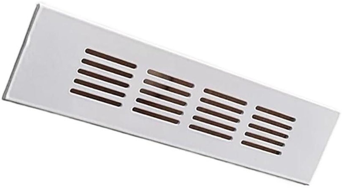 Ventilatierooster Aluminium - Luchtuitlaat Deksel - Luchtcirculatie Verbeteren - Geen Klep Vrije Luchtstroom - 64x170 mm - Wit