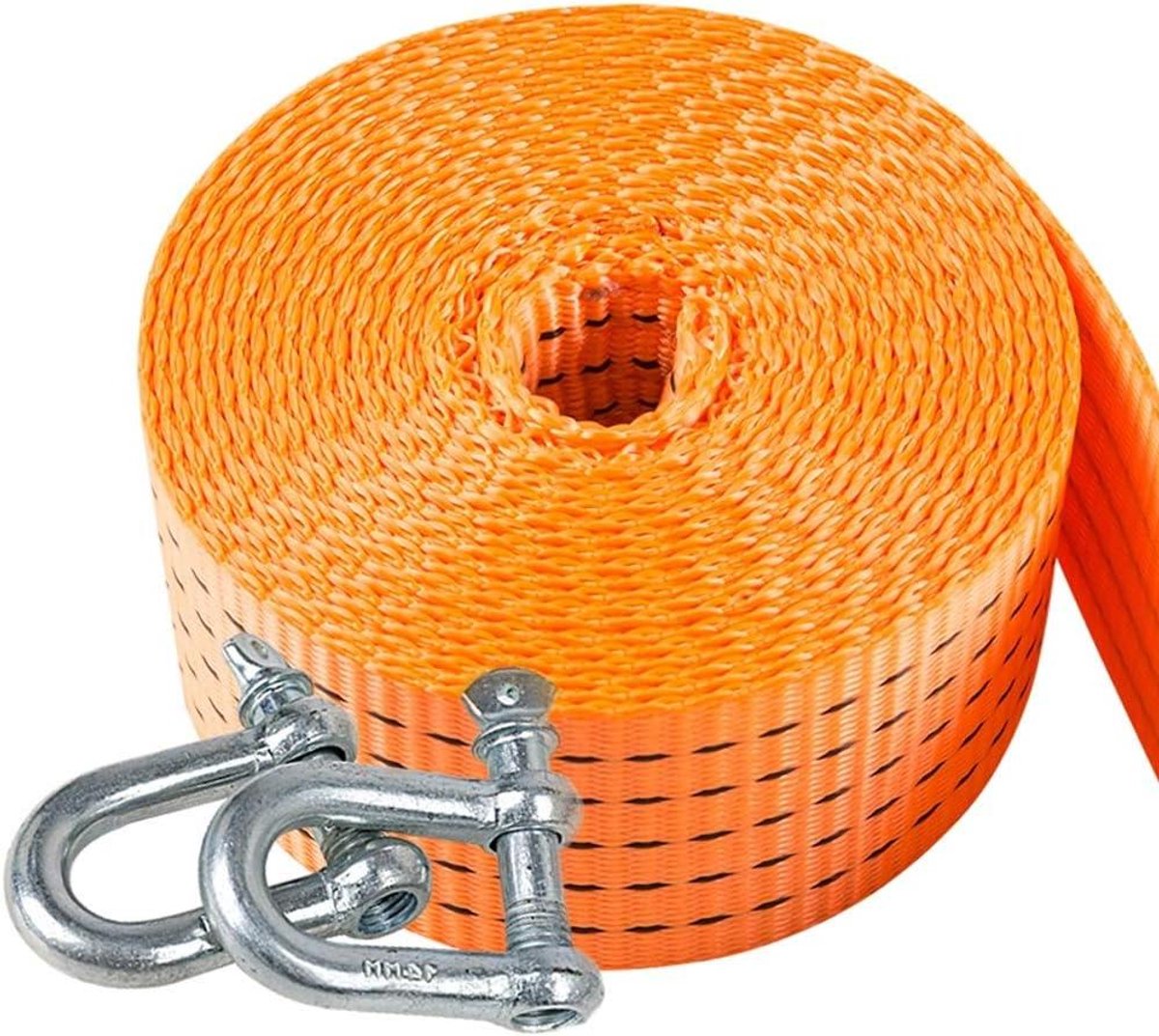 Auto Sleepkabel - Touw met Haken - Voertuig Noodgeval - Hoge Zichtbaarheid - 5 Ton 5 Meter - Geel