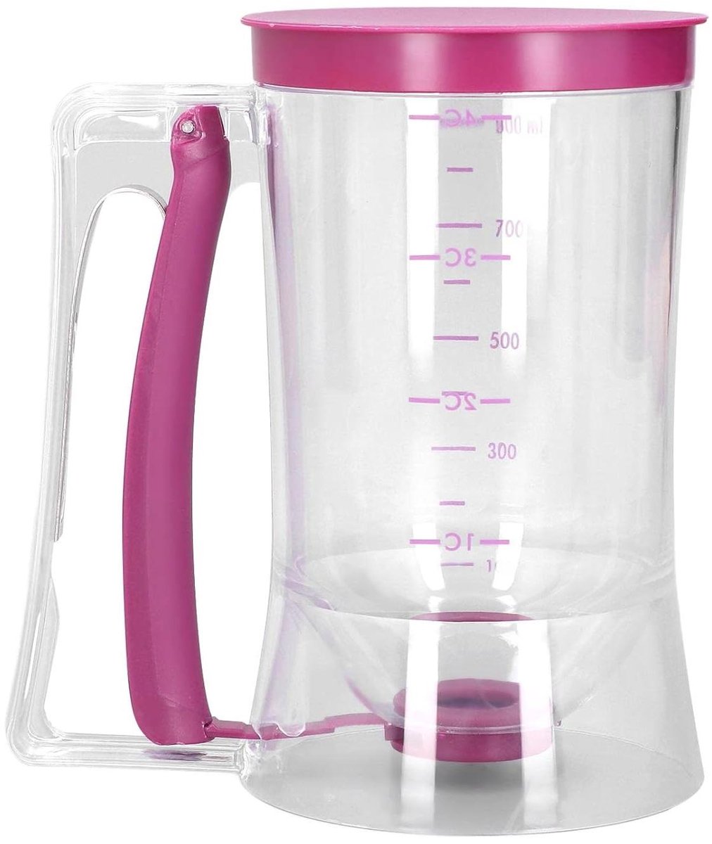 Pannenkoek Dispenser - Beslag Schenker - Beslag Verdelen - Eenvoudige Bediening - 19x17x12 cm - Transparant