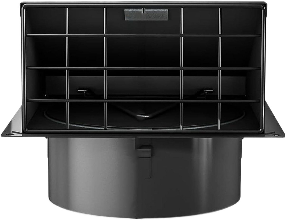Ventilatierooster Buiten Afzuigkap Afdekking Luchtstroom Verbeteren Verwijderbaar Gaas 10 cm Diameter Zilverkleurig
