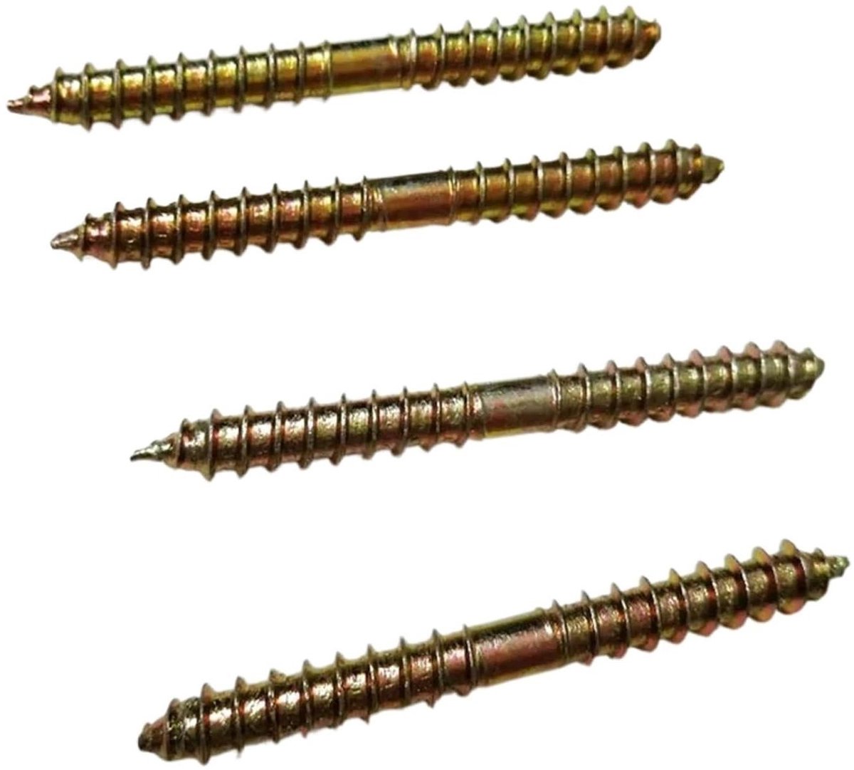 Dubbele Kop Schroeven - Zelftappende Bouten - Meubels Monteren - Zelf Snijdend - M5X40mm 50 Stuks - Vergulde Kleur