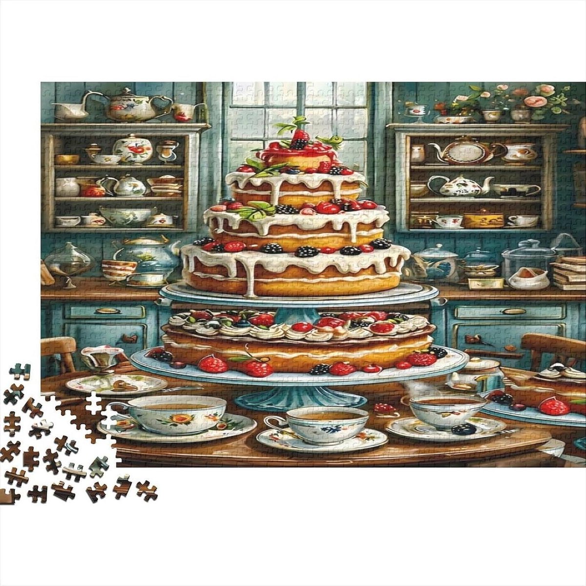 Papieren Puzzel - Legpuzzel Volwassenen - Ontspannend Spel - 1000 Stukjes - 70 x 50 cm - Stijl 2