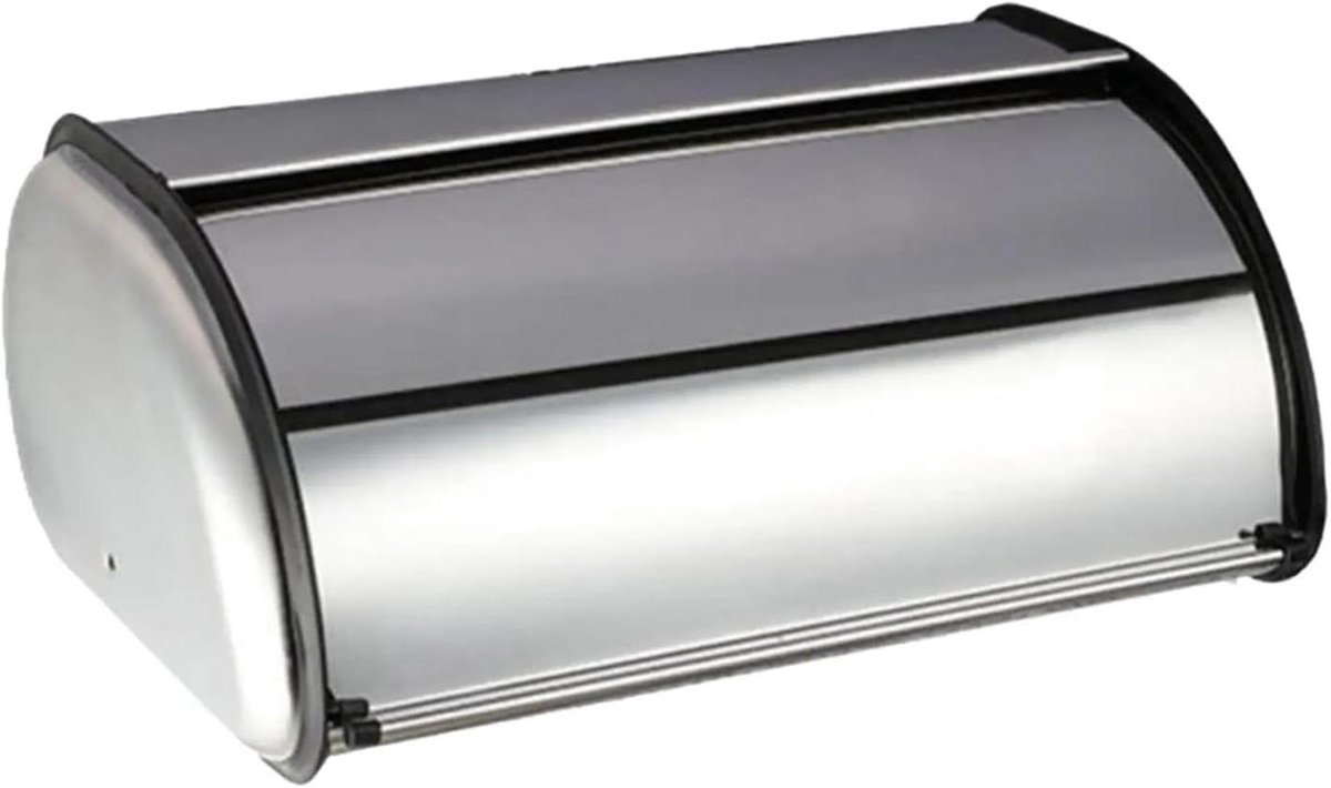 Brood Opslag - Broodtrommel Keuken - Brood Bewaren - Grote Capaciteit - 34 cm - Zilverkleurig