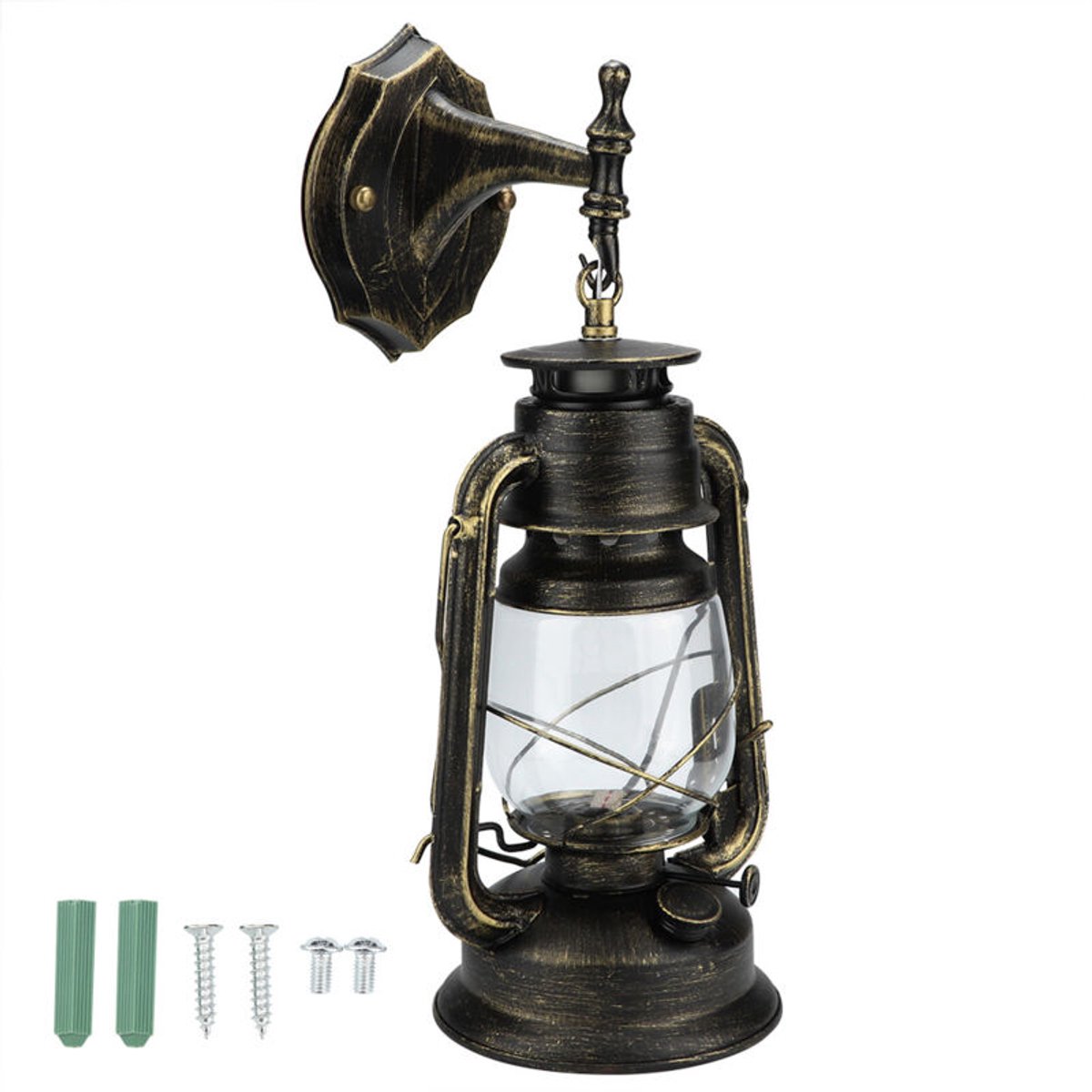 Retro LED-hanglamp, decoratieve binnenverlichting, geschikt voor woonkamers of woningen, bronskleurig.