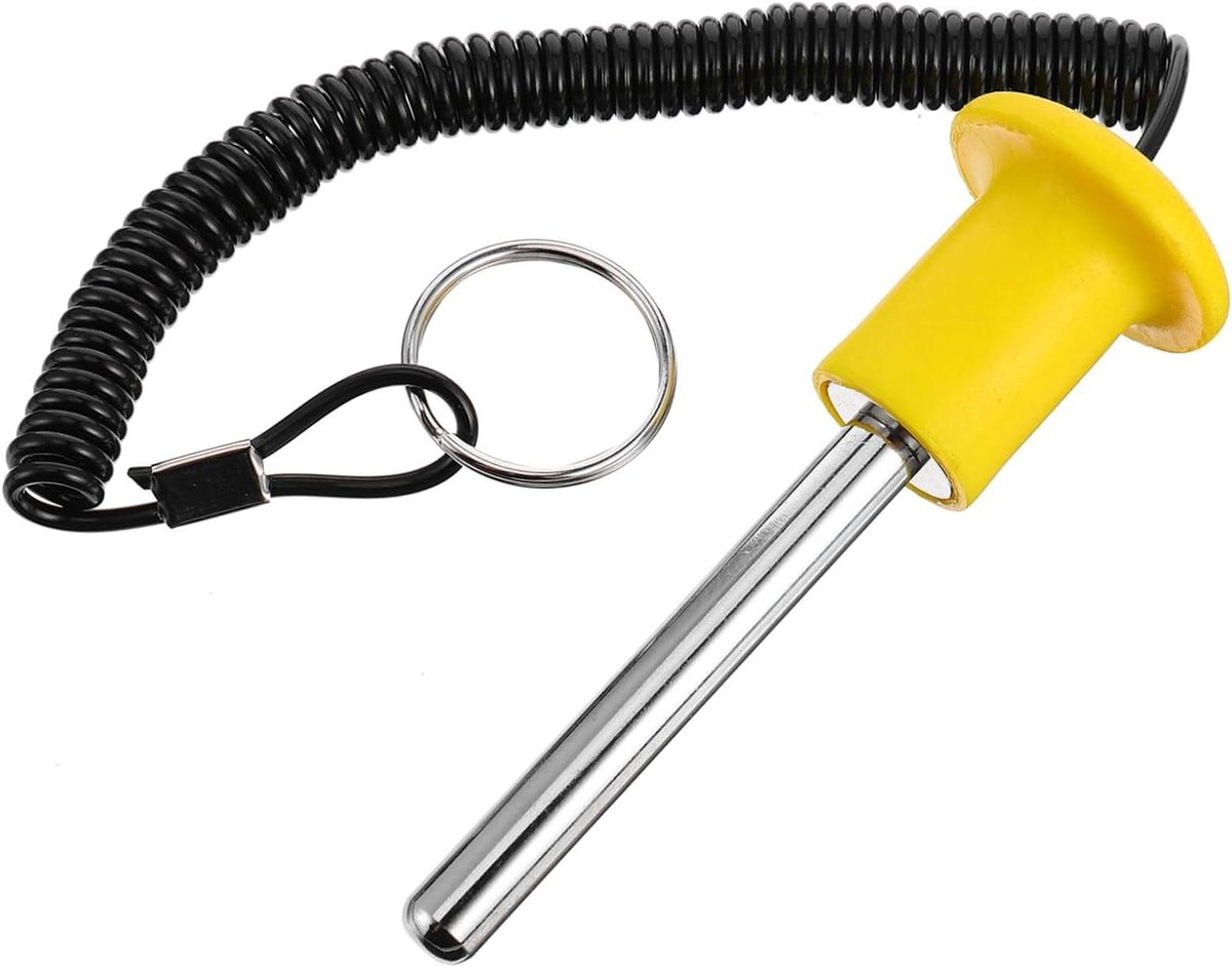 Gewichtsstapelpen - Fitness Pin - Krachttraining Thuis - Magnetische Bevestiging - 12.5 cm - Geel