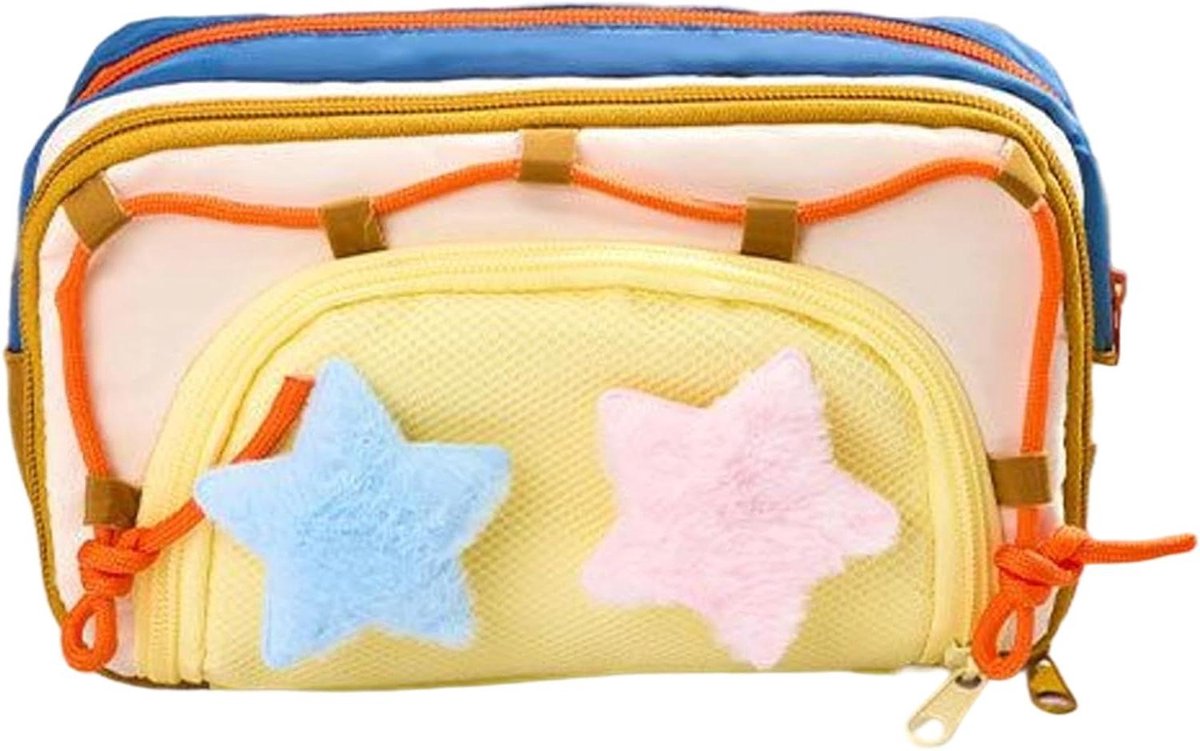 Potlodenetui Tasje - Schrijfwaren Organizer - Spullen Organiseren - Verbeterde Scheurweerstand - 21 x 11 cm - Blauw