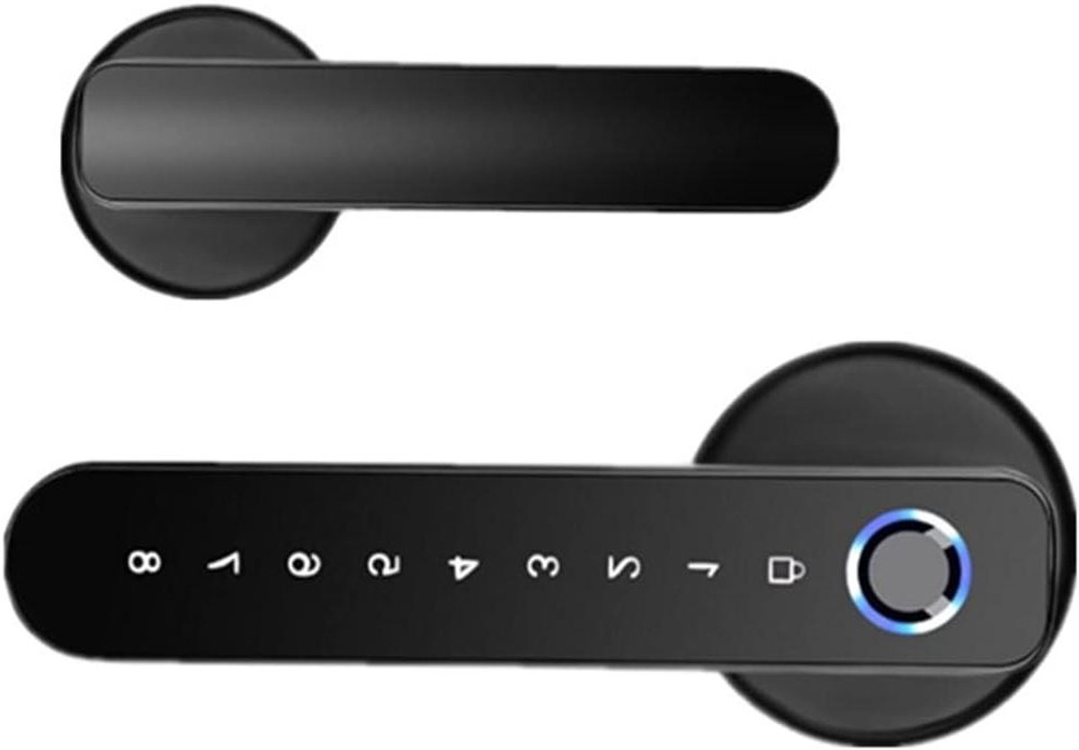 Slim Deurslot - Vingerafdruk Slot - Toegangsbeheer - Tuya APP Bediening - 1 Stuk - Zwart