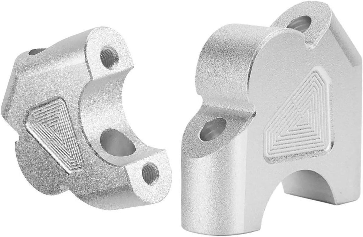 Stuurverhogers Motorfiets - Stuurverhoger Klem - Comfortabeler Rijden - Verstelbare Hoogte - 30 MM Verhoging - Zilver