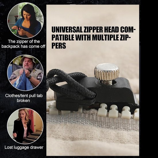 Rits reparatiekit - Ritsen vervangen - Kleding repareren - Universeel toepasbaar - 10 stuks - Metaal van Merkloos — afbeelding 3