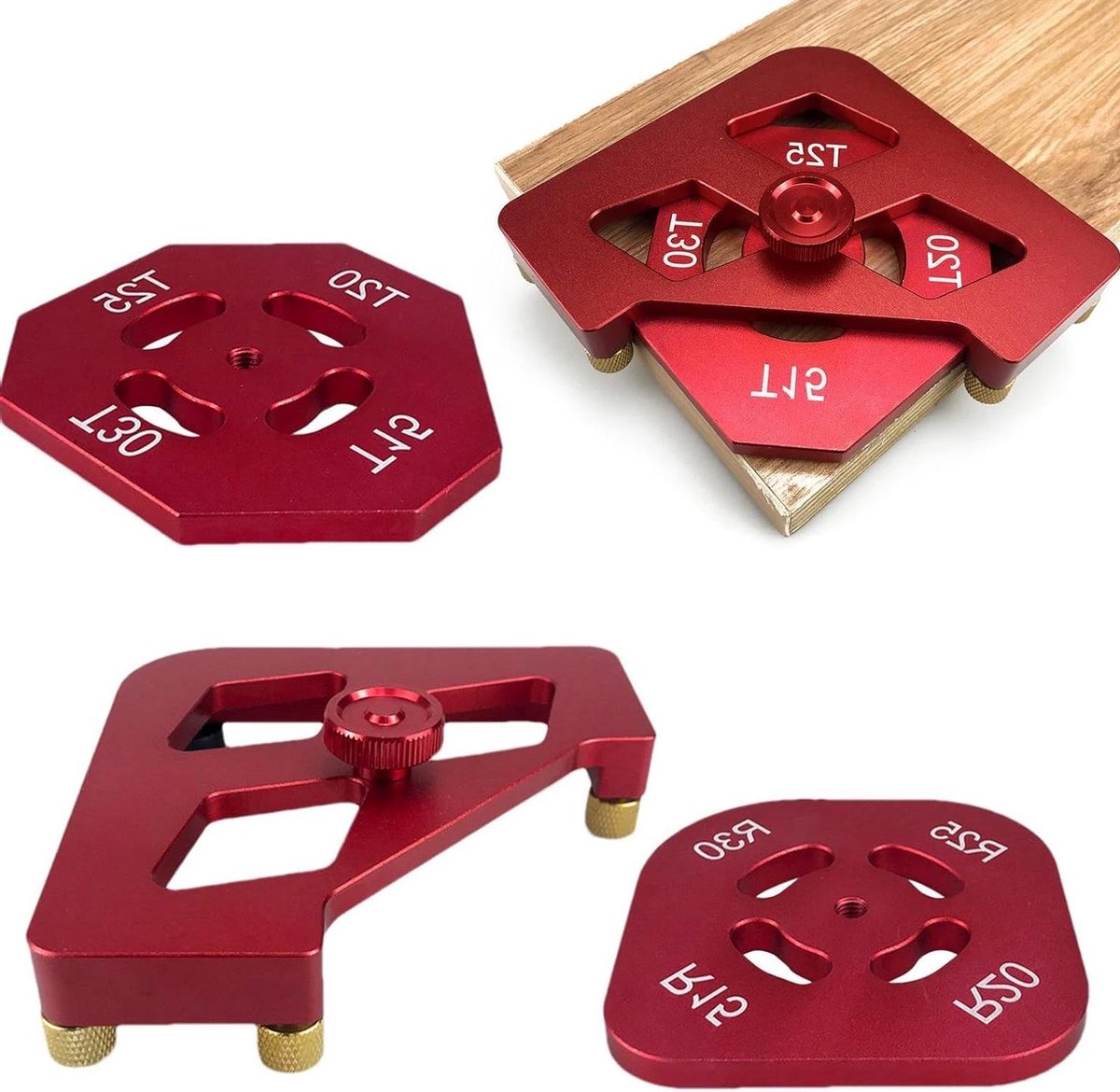 Freesset hoekfrezen - Afgeronde hoeken - Houtbewerking precisie - Aluminiumlegering - 3 stuks - Zilverkleurig