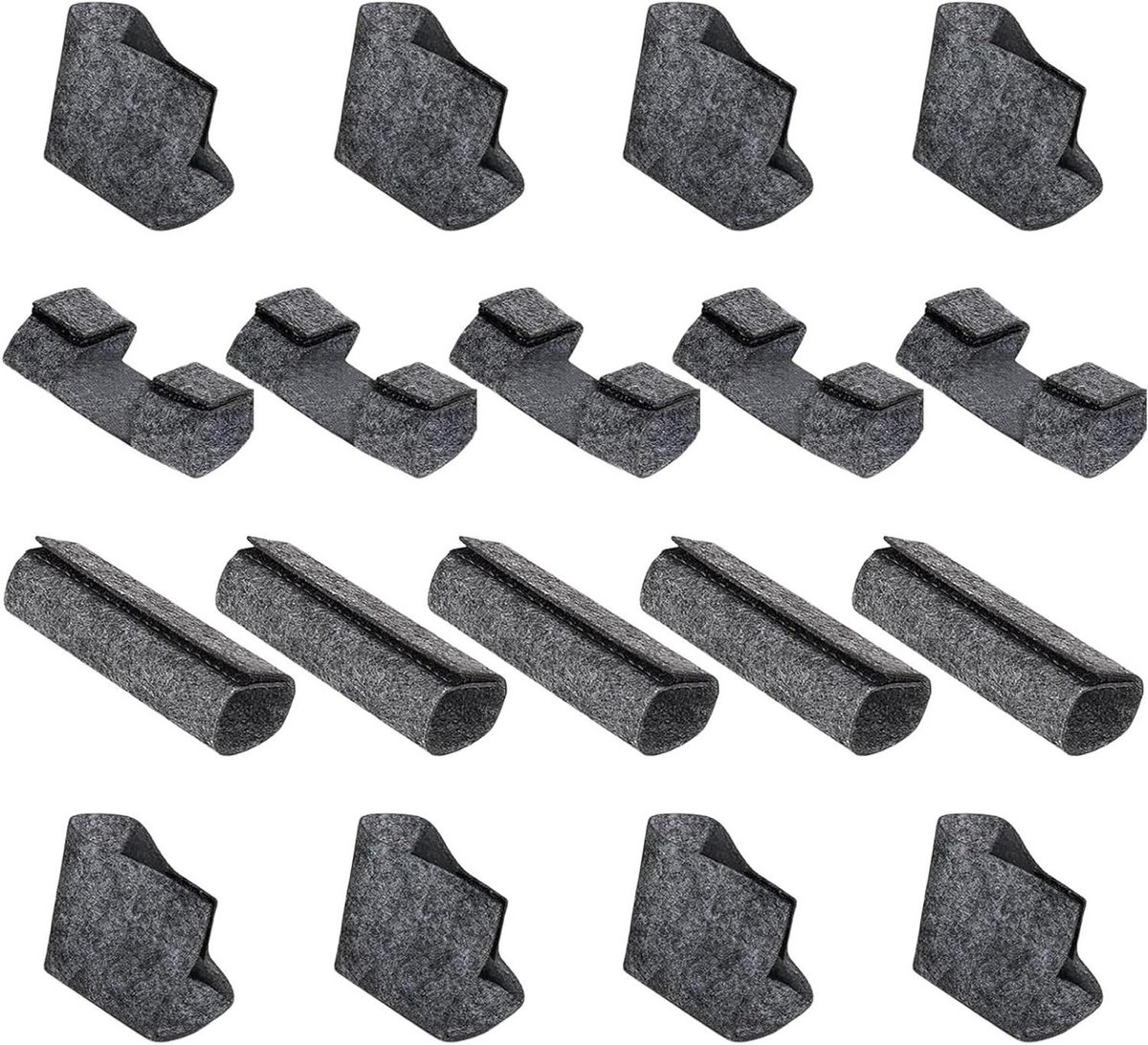 Stoelvoetbeschermers - Meubelbeschermers - Vloeren Beschermen - Antislip Vilt - Set Van 18 - A
