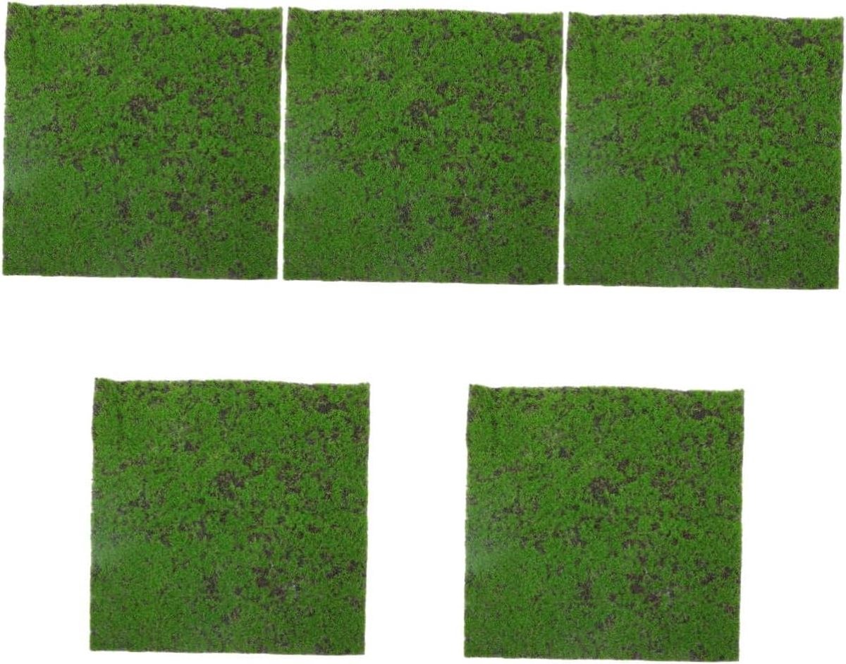 Kunstgras Matten - Nep Mos - Tuin Decoratie - Onderhoudsvrij - 5 Stuks - Groen