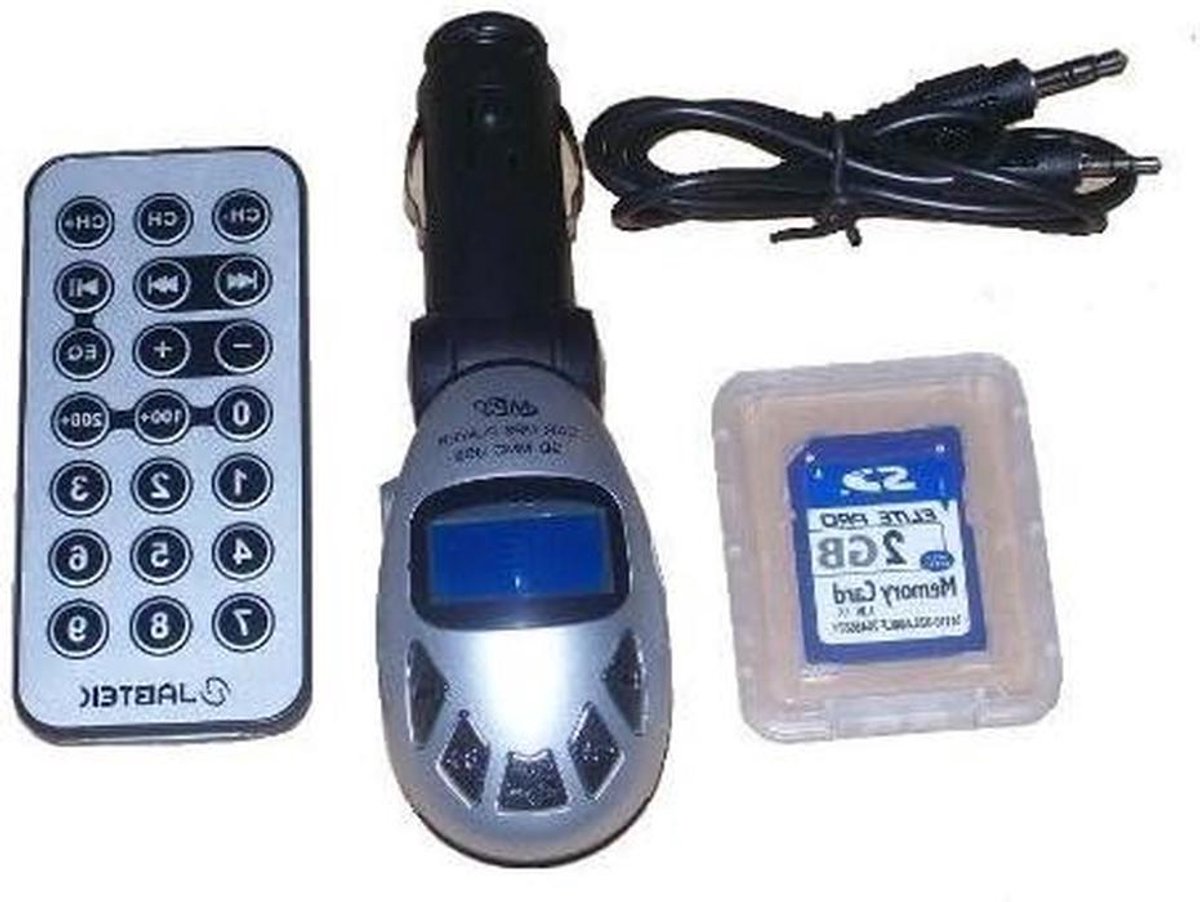 Auto MP3 Speler - Muziek Zender - Autoradio Upgraden - Inclusief SD Kaart - 2GB - Zilver