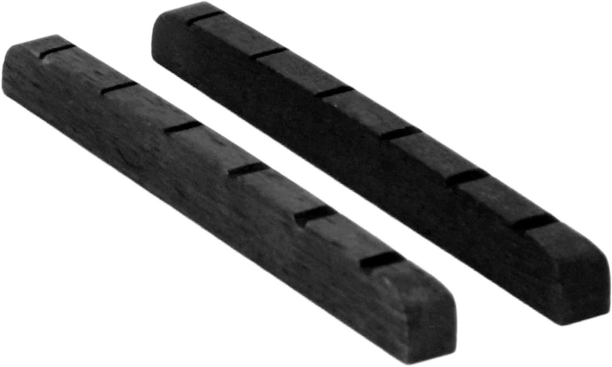 Gitaar Moer - Bot Brug - Muziek Maken - Vooraf Gesleufde Groeven - 2 Stuks - Zwart