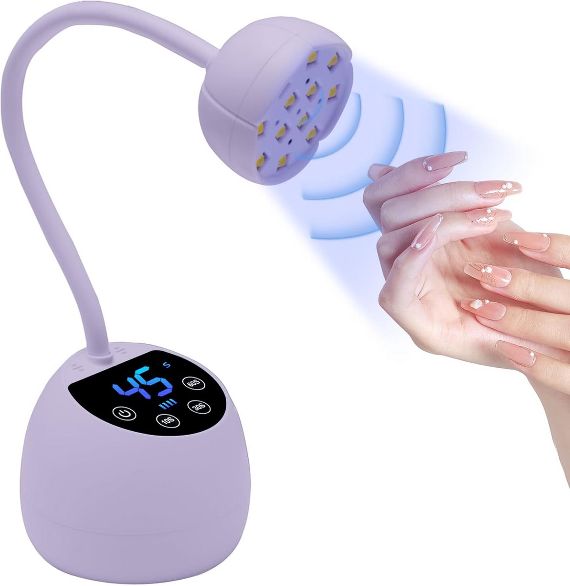 Mini UV Lamp - Nageldroger Gel - Thuis Manicure - Slimme Autosensor - 36W Vermogen - Paars