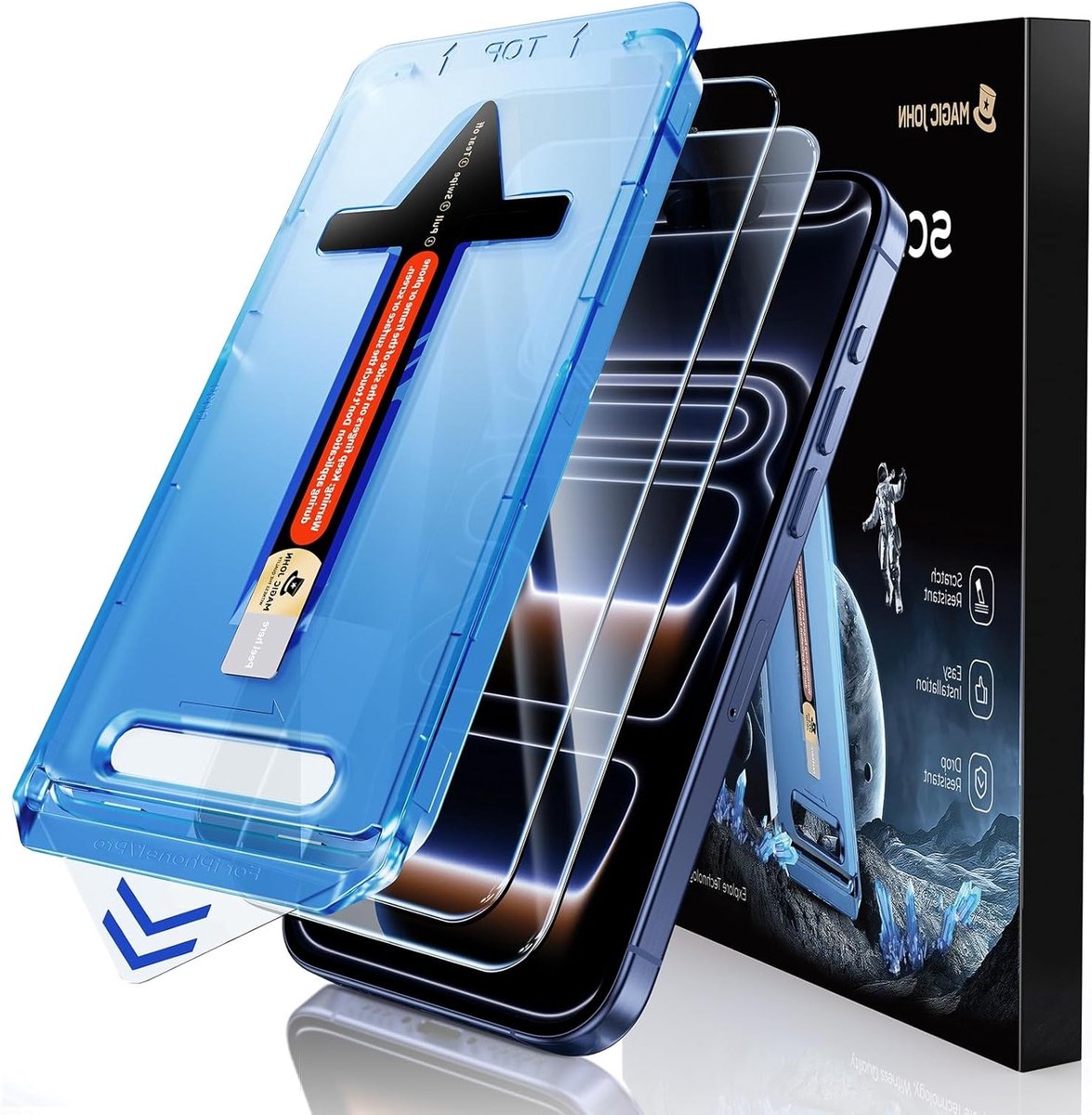 Set van 2 Beschermglazen voor iPhone 17 Pro - 9H Hardheid, Ultrahelder, Stofbestendig, Eenvoudige Installatie, Bubble-Free Schermbescherming