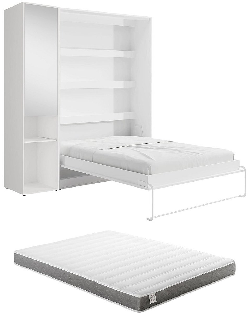 Vente-unique Bedkast hout wit 160 x 200 cm