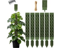 6 stuks mosstokken voor klimplanten, zelfbewatering en ondersteuning voor kamerplanten, ideaal voor tuinbeplanting en groei van Monstera