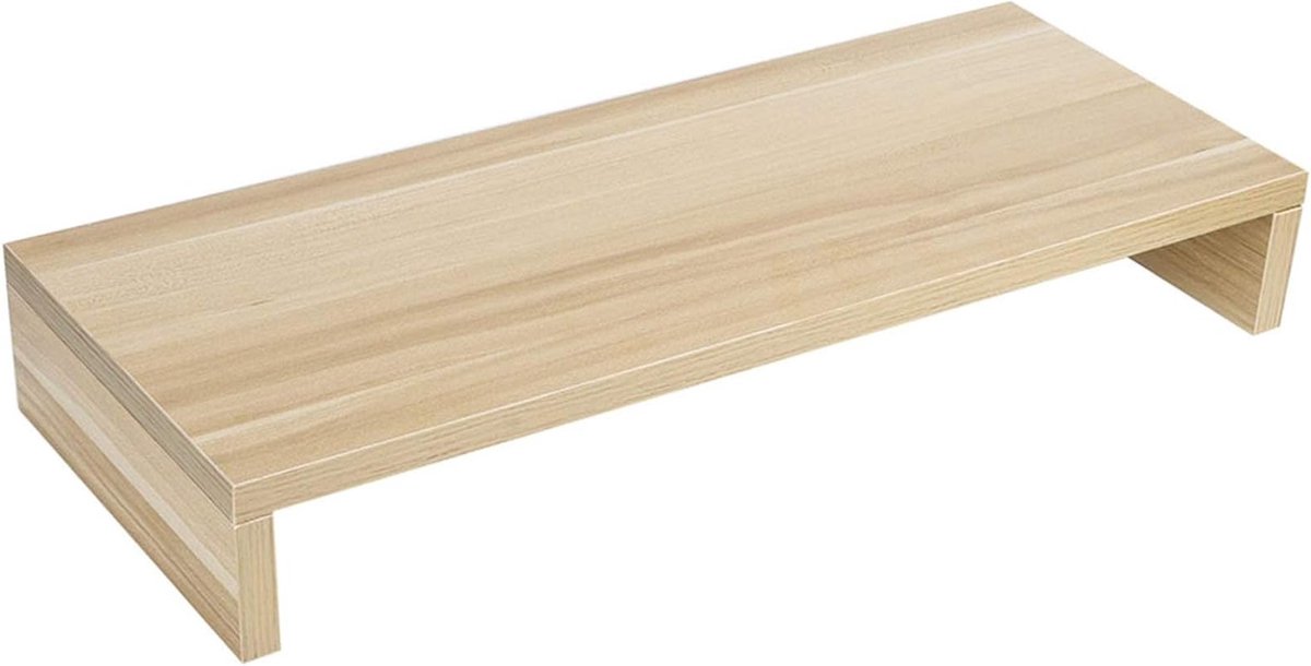 Houten Laptop- en Schermverhoger voor Thuiswerkplek, Verstelbare Stand voor Comfort en Ergonomie, 19.5 x 7.8 x 3 inch