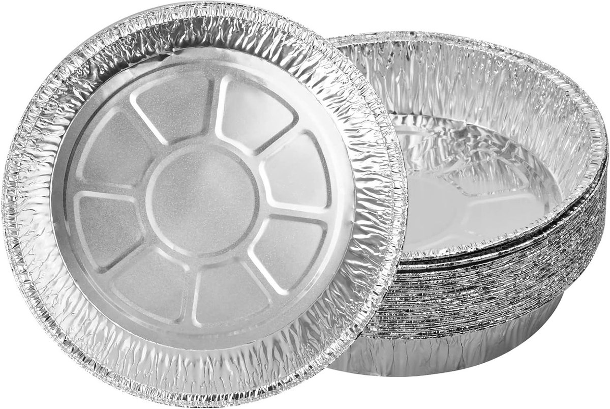 20 cm Ronde Aluminium Bakvormen - Wegwerp Mallen voor Taarten, Casseroles en Gerechten