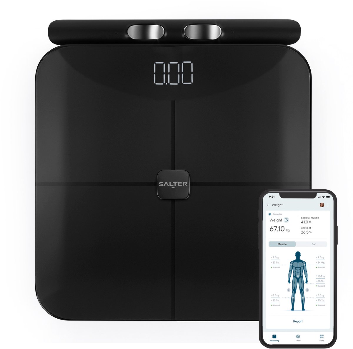 Salter Body Insight Smart Scale - Hand-tot-voet sensoren, Balance App