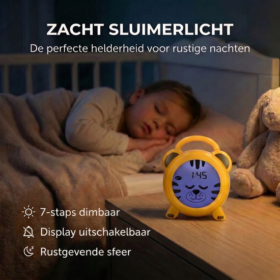 Alecto BC100TIGER - Slaaptrainer voor kinderen - Kinderwekker met Nachtlamp - Tiger van Alecto — afbeelding 3
