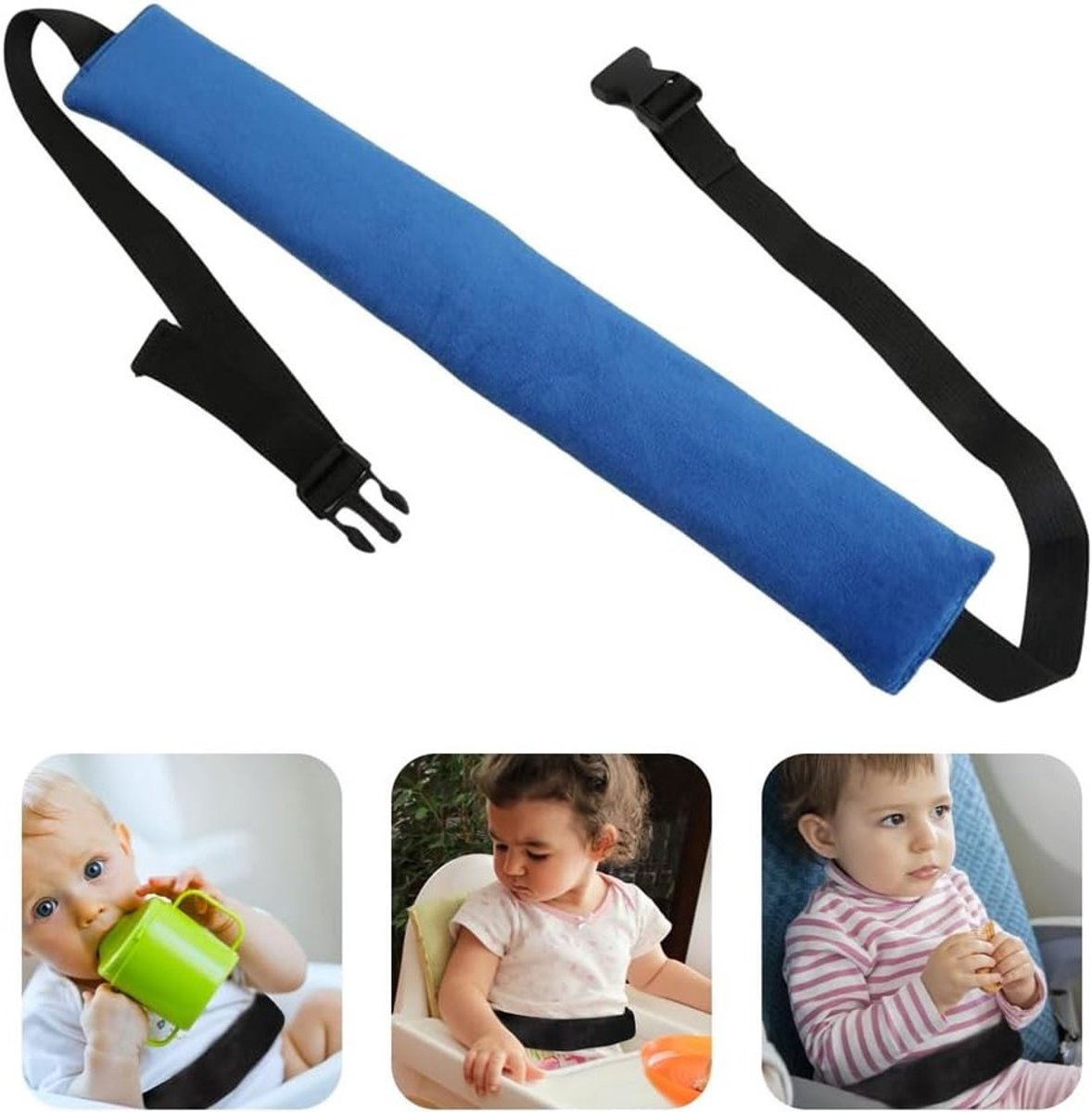 Cross strap hoge stoel - draagbare baby eetstoel met veiligheidsriem voor comfortabele maaltijden – foto 3
