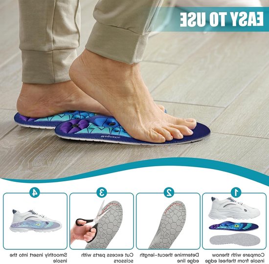 Magnetische inlegzolen voor acupunctuur, orthopedische ondersteuning en gewichtsverlies voor dames en heren — afbeelding 2