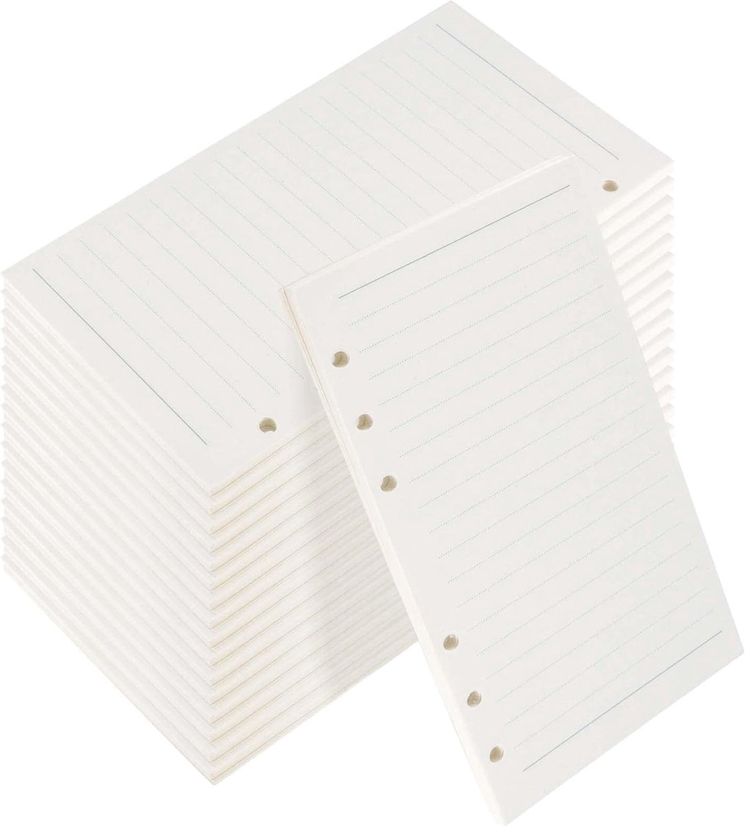 10 Stuks A6 Gelijnd Vulpapier, 450 Vellen/900 Pagina's Perforated Loose Leaf Papier voor Notitieboeken en DIY Projecten