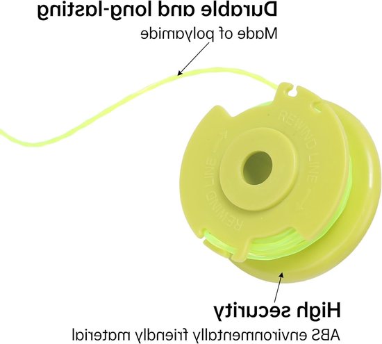Draadtrimmer spoelen set van 4 met 1 dop (groen) voor tuinonderhoud en precisiewerk van Merkloos — afbeelding 2