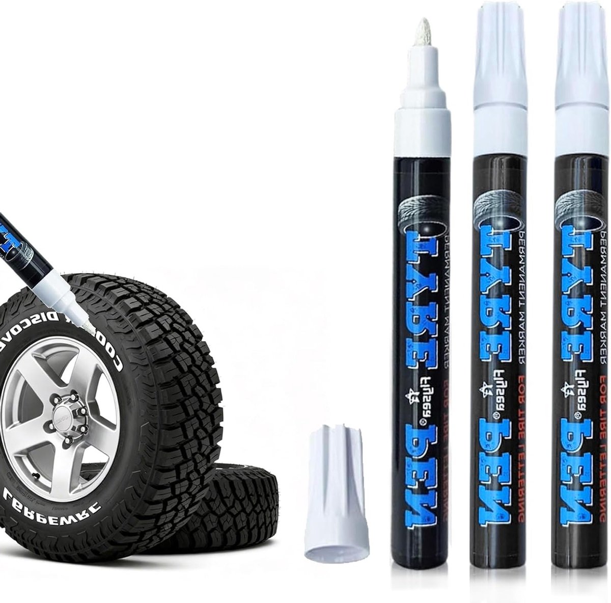 Set van 3 Waterdichte Autobanden Stiften, Hoge Capaciteit, Ideaal voor DIY Banden en Motorfietsen