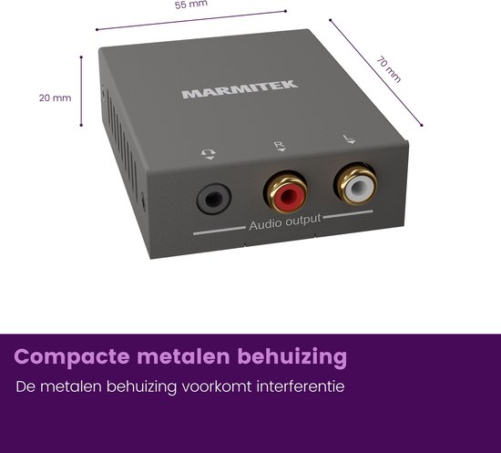 Marmitek Connect ARC13 HDMI Audio Extractor / HDMI naar audio - ARC - CEC - Volumeregeling - HDMI converter — afbeelding 5
