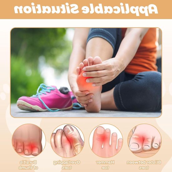 Professionele Orthopedische Correctors voor Hallux Valgus, Comfortabele Silicone Sokjes voor Pijnverlichting en Ondersteuning van de Voet — afbeelding 2