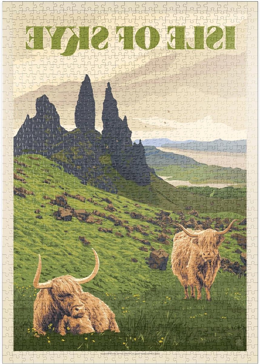 Legpuzzel Schotland - Vintage Poster Puzzel - Ontspanning Thuis - Premium Kwaliteit Karton - 1000 Stukjes - Meerdere Kleuren