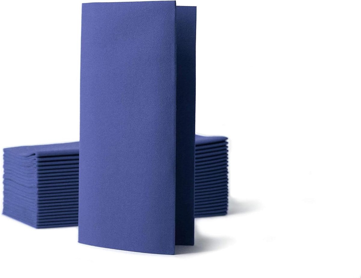 Wegwerpservetten - Airlaid servetten - Tafeldekken - Hoge kwaliteit - 40x39cm - Donkerblauw