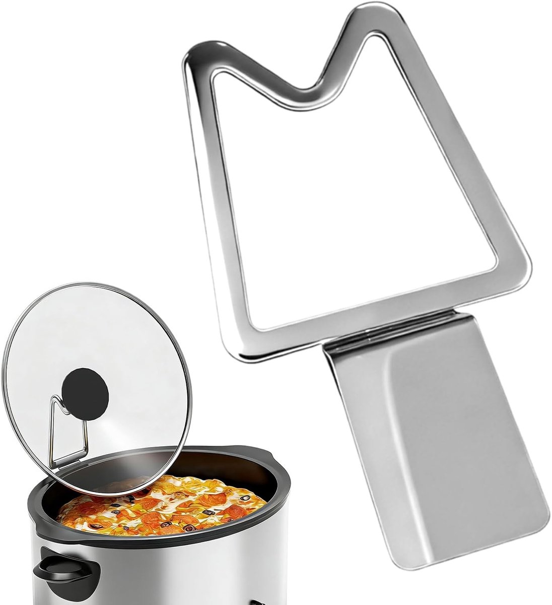Dekselhouder Keukenpan - Pannenhouder RVS - Keuken Ordenen - Compact Ontwerp - 19.5x9.5cm