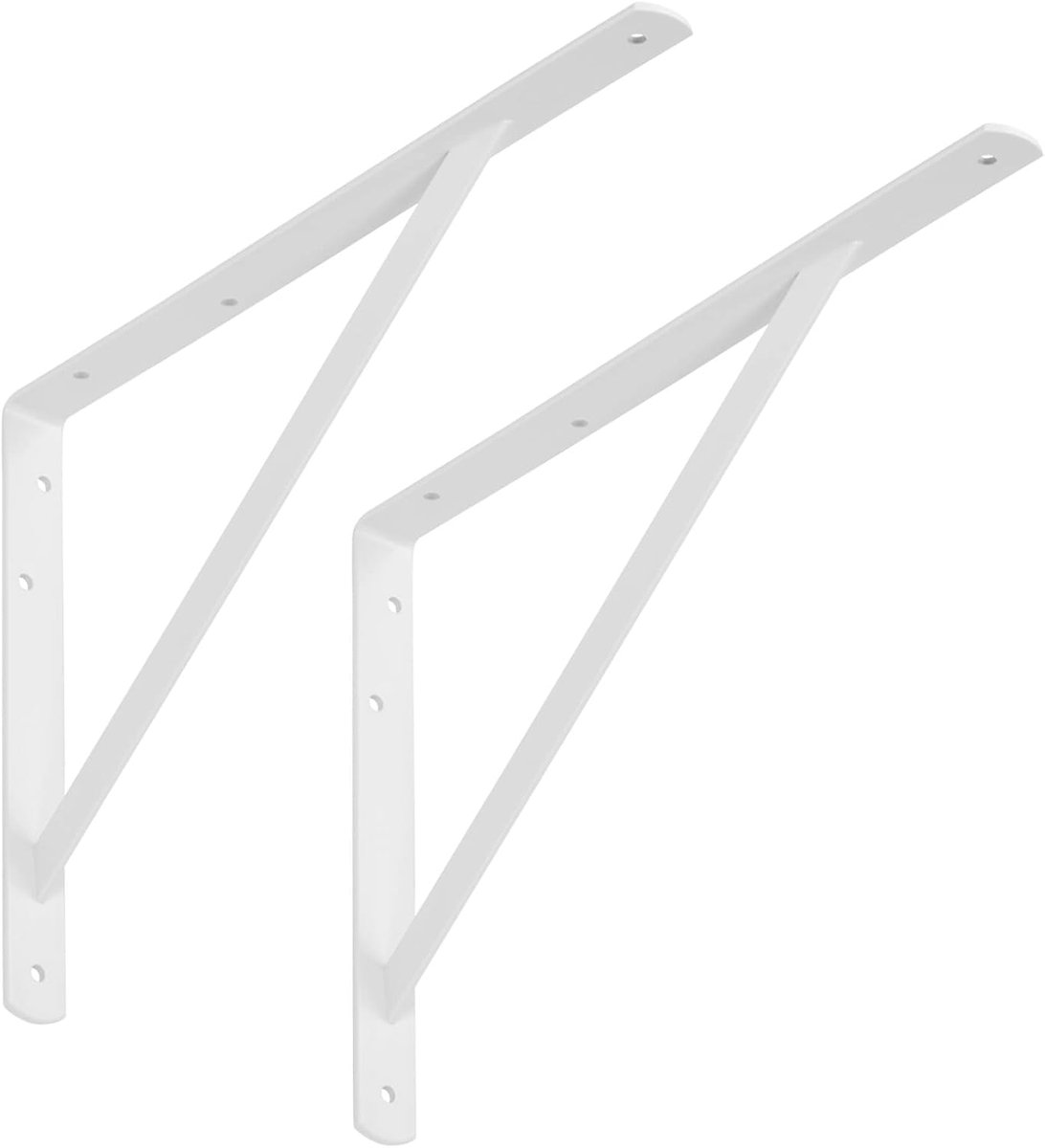 Set Plankdragers - Steunen voor planken - Zware Lasten Dragen - Met Stabilisatie Dwarsbalk - 400 x 275 mm