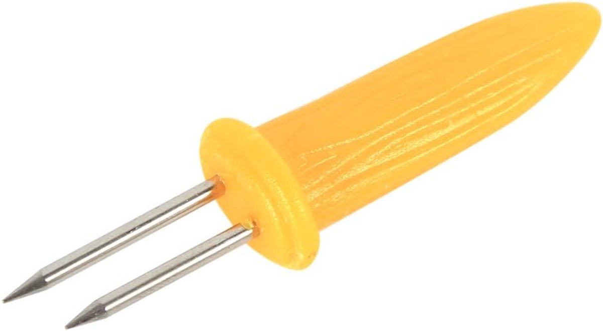 Maïskolvenhouders - BBQ Spiesjes - Voor Barbecueën - Dubbele Pinnen RVS - 14 x 11 x 2 cm