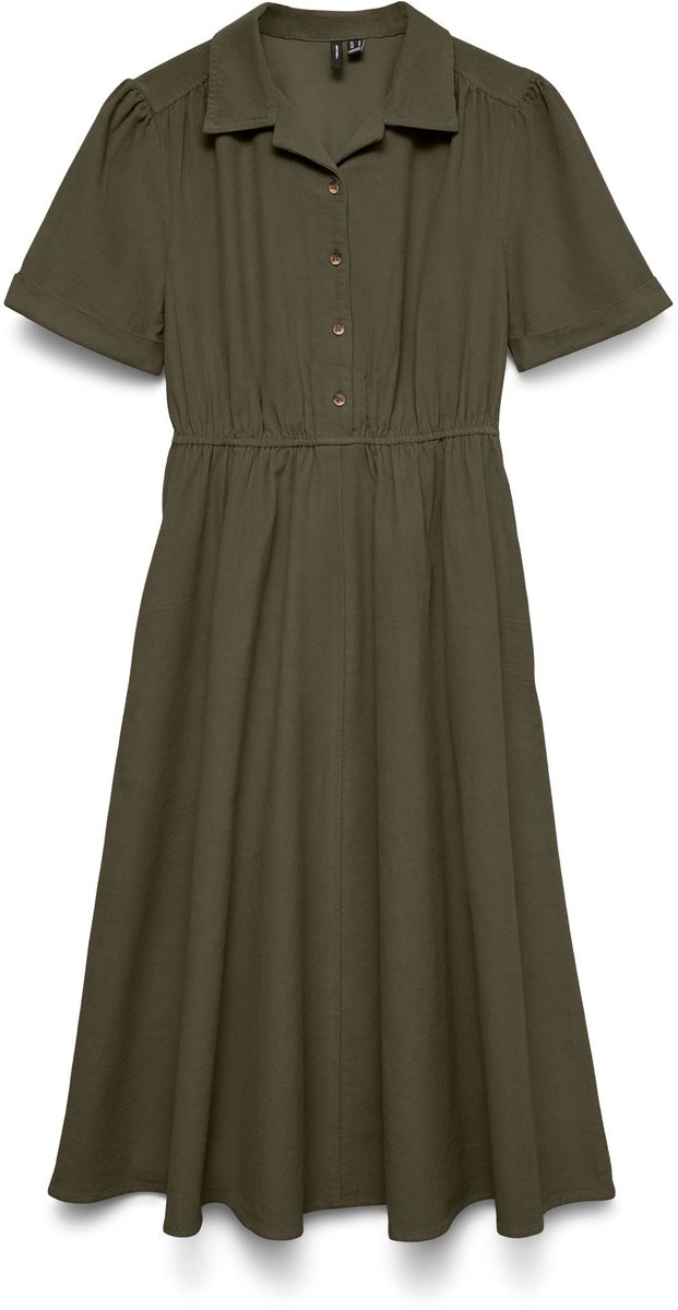 VERO MODA - VMRAY SS CALF CORDUROY DRESS WVN EXP - Dames - Mini jurken